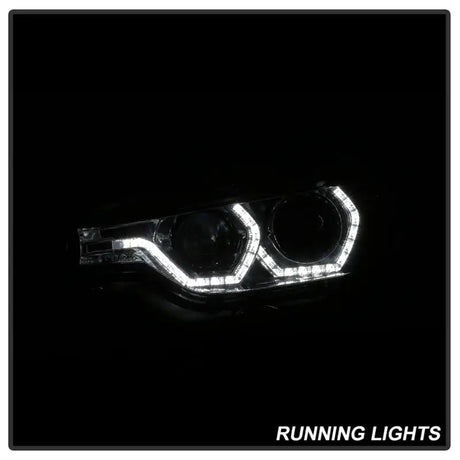 Spyder 12-14 BMW F30 3 Series 4DR Projector Headlights - LED DRL - Smoke (PRO-YD-BMWF3012-DRL-SM) - 5084361