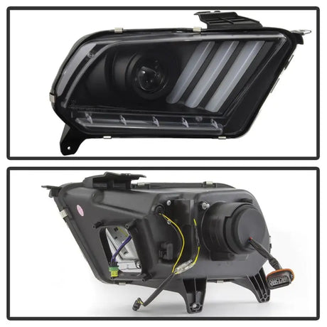 Spyder 13-14 Ford Mustang (HID Only) Projector Headlights w/Turn Signals - Blk PRO-YD-FM13HID-BK - 5085559