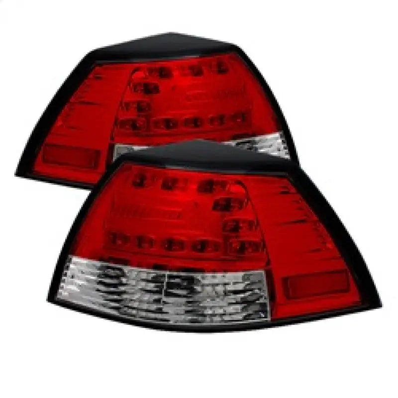 Pair of aftermarket LED tail lights for Subaru Impreza WRX STi Red Clear style