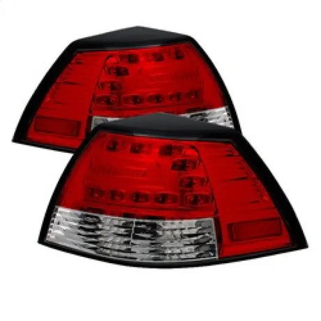 Pair of aftermarket LED tail lights for Subaru Impreza WRX STi Red Clear style