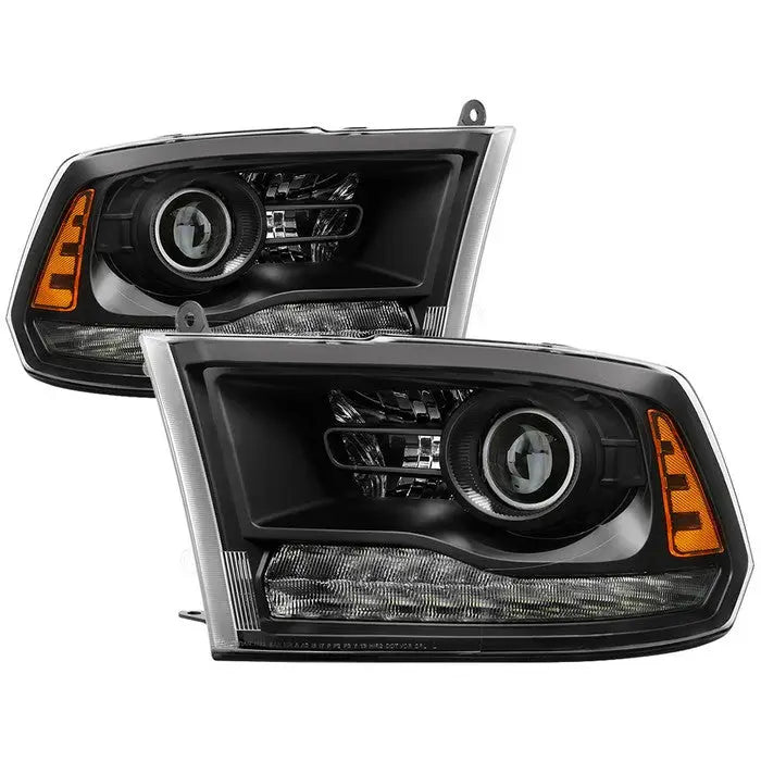 Spyder Made With OEM Standard Quality Headlight Assembly 9040238 - Black 13-17 Ram Halogen Proj Hdlghts