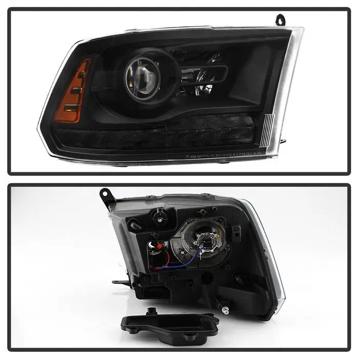 Spyder Made With OEM Standard Quality Headlight Assembly 9040238 - Black 13-17 Ram Halogen Proj Hdlghts