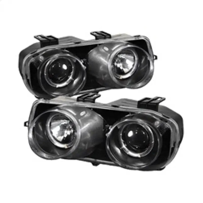 Spyder Acura Integra 94-97 Projector Headlights LED Halo -Black High H1 Low 9006 PRO-YD-AI94-HL-BK - Truck & Automotive