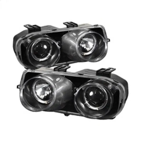 Spyder Acura Integra 94-97 Projector Headlights LED Halo -Black High H1 Low 9006 PRO-YD-AI94-HL-BK - Truck & Automotive