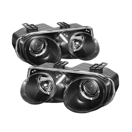Spyder Acura Integra 98-01 Projector Headlights LED Halo -Black High H1 Low 9006 PRO-YD-AI98-HL-BK - Truck & Automotive