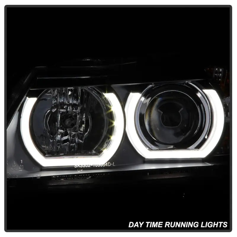 Spyder BMW E90 3-Series 06-08 4DR Headlights - Halogen Model Only - Black PRO-YD-BMWE9005V2-AM-BK - Truck & Automotive