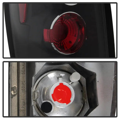 Chevy Avalanche euro style tail lights black for Spyder Avalanche 02-06 ALT-YD-CAV04-BK