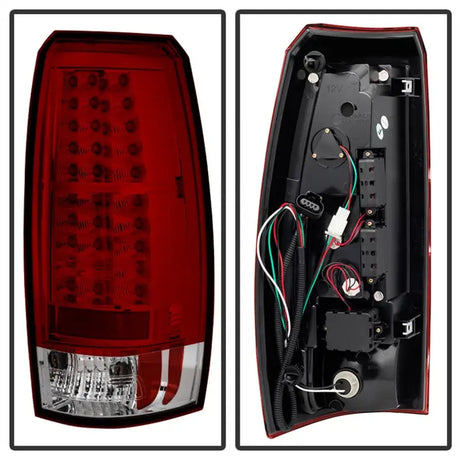 Spyder Chevy Avalanche 07-13 LED Tail Lights Red Clear ALT-YD-CAV07-LED-RC - Truck & Automotive