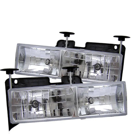 Spyder Chevy C/K Series 1500/2500 88-99/Chevy Tahoe 95-99Crystal Glass Headlights Chrm HD-YD-CCK88-C - Truck &