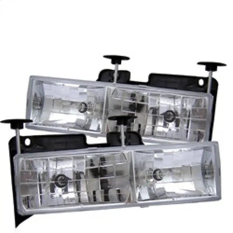 Spyder Chevy C/K Series 1500/2500 88-99/Chevy Tahoe 95-99Crystal Glass Headlights Chrm HD-YD-CCK88-C - Truck &