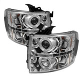Spyder Chevy Silverado 1500 07-13 Projector Headlights LED Halo Chrm PRO-YD-CS07-HL-C - Truck & Automotive
