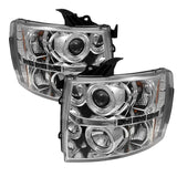 Spyder Chevy Silverado 1500 07-13 Projector Headlights LED Halo Chrm PRO-YD-CS07-HL-C - Truck & Automotive
