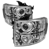 Spyder Chevy Silverado 1500 07-13 Projector Headlights LED Halo Chrm PRO-YD-CS07-HL-C - Truck & Automotive