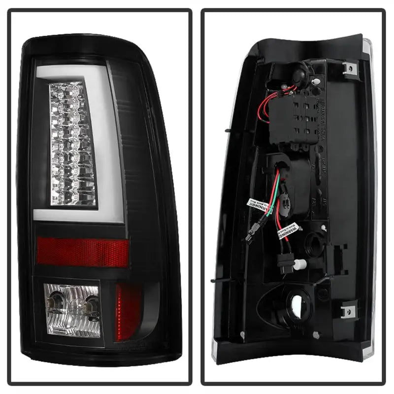 Black LED tail lights for Chevy Silverado 1500/2500 03-06 Version 2 tail lights