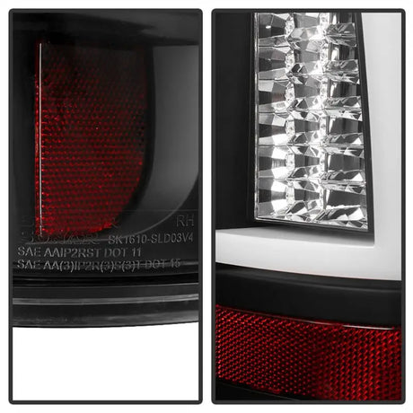 Black and red LED tail lights for Chevy Silverado 1500/2500 from Spyder, version 2