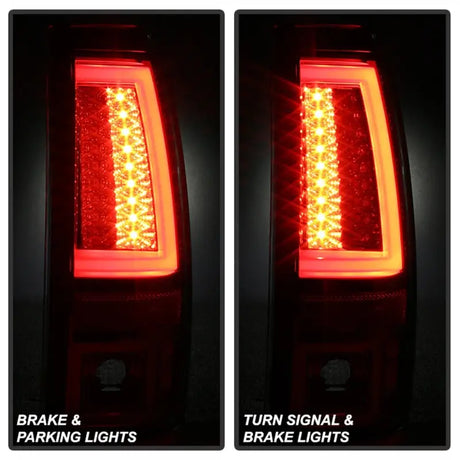 Chevy Silverado LED tail lights black version 2 for 03-06 trucks, premium tail lights