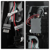 Automotive tail light assembly for Chevy Silverado with LED tail lights in black finish