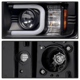 Spyder Chevy Silverado 2014-16 2500 HD Projector Headlights Light Bar DRL Blk PRO-YD-CSHD14-LBDRL-BK - Truck &
