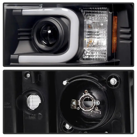 Spyder Chevy Silverado 2014-16 2500 HD Projector Headlights Light Bar DRL Blk PRO-YD-CSHD14-LBDRL-BK - Truck &
