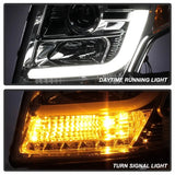 Automotive projector headlights with integrated DRL and turn signal for Chevy Tahoe