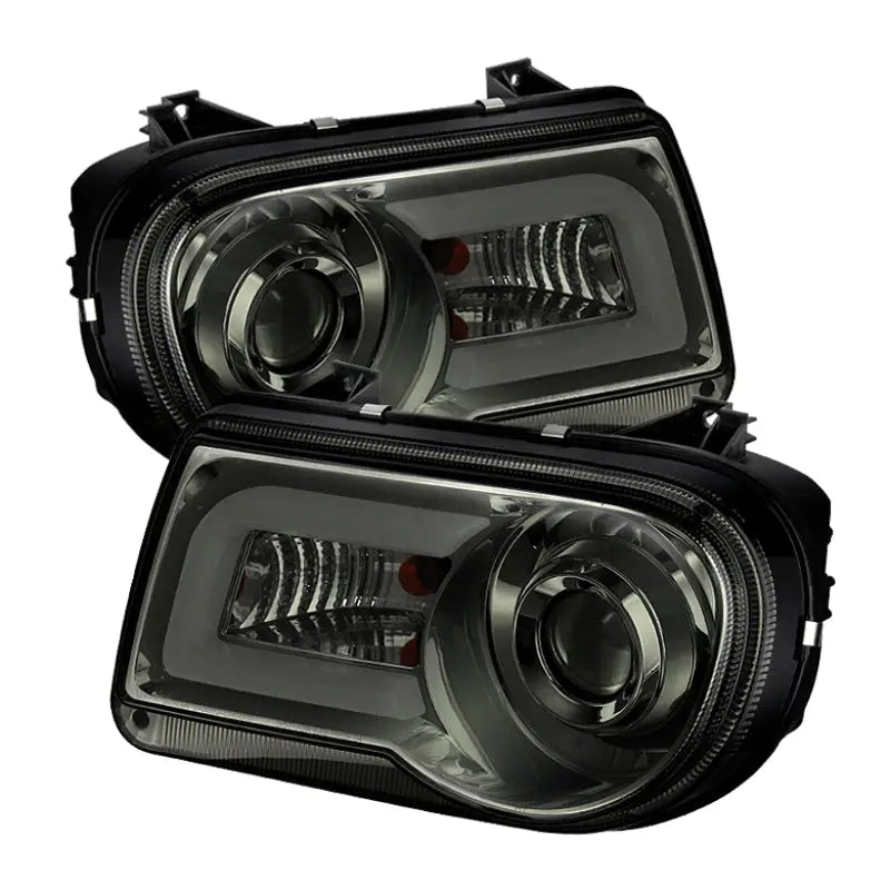 Spyder Chrysler 300C 05-10 Projector Headlights LED DRL Smoke High/Low H7 PRO-YD-C300C-DRL-SM - Truck & Automotive