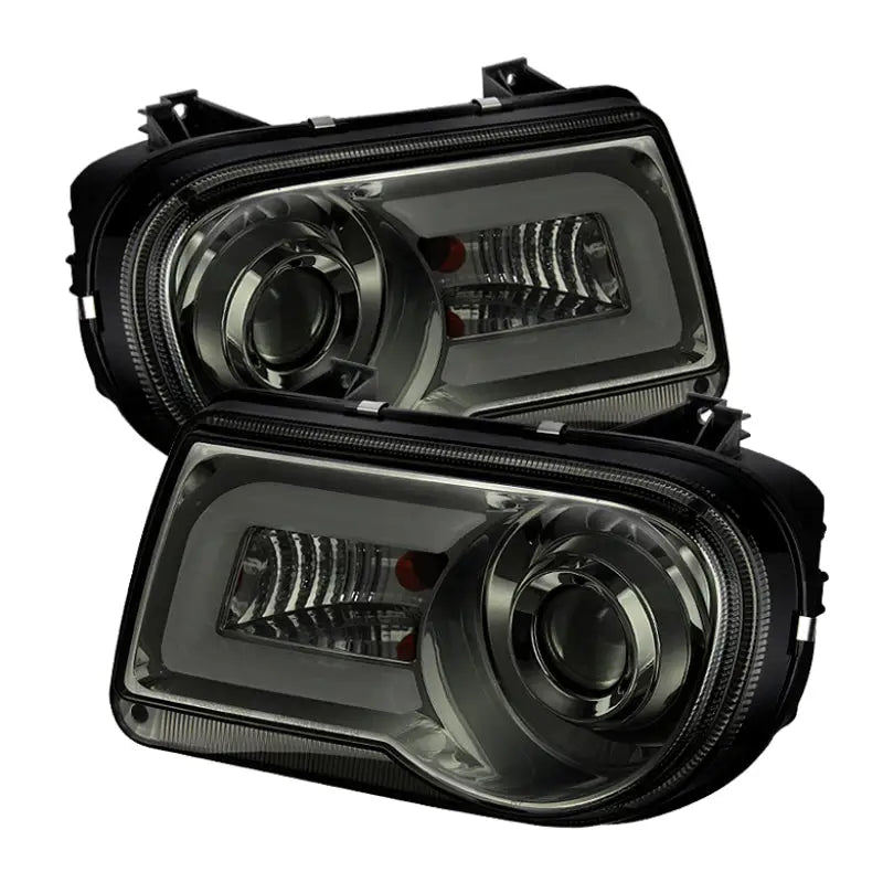 Spyder Chrysler 300C 05-10 Projector Headlights LED DRL Smoke High/Low H7 PRO-YD-C300C-DRL-SM - Truck & Automotive