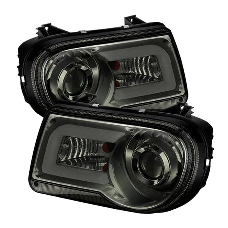Spyder Chrysler 300C 05-10 Projector Headlights LED DRL Smoke High/Low H7 PRO-YD-C300C-DRL-SM - Truck & Automotive