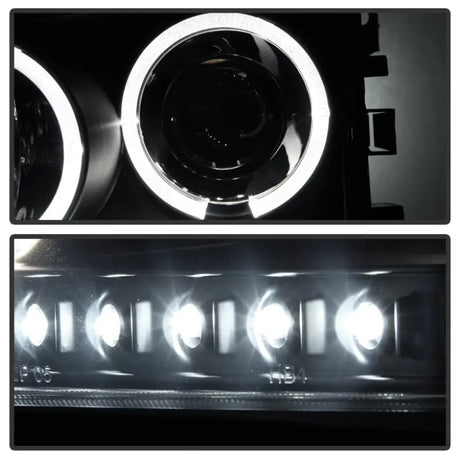 Automotive projector headlights with LED halo for Dodge Charger 06-10 Smoke PRO-YD-DCH05-LED-BSM