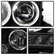 Spyder Dodge Charger projector headlights with LED Halo for sleek black smoked look