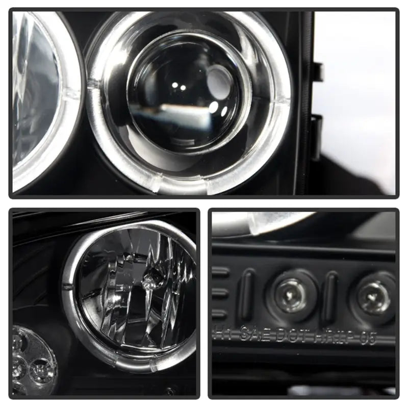 Spyder Dodge Charger projector headlights with LED Halo for sleek black smoked look
