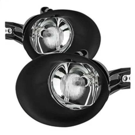 Pair of black and chrome OEM fog lights for Dodge Ram 02-08 1500 models