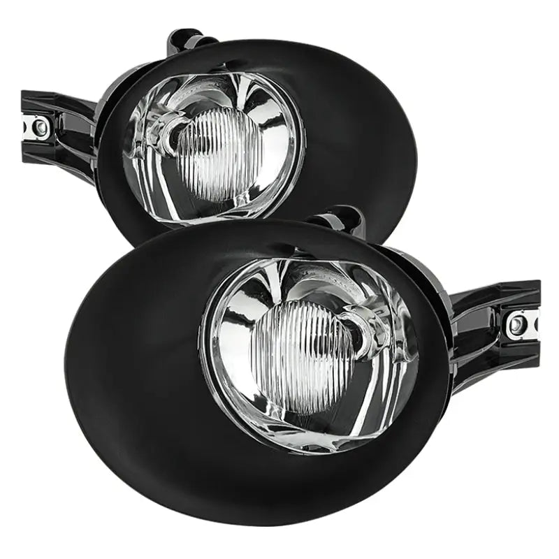 Pair of black OEM fog lights for Dodge Ram 02-08 with bulbs, clear lenses
