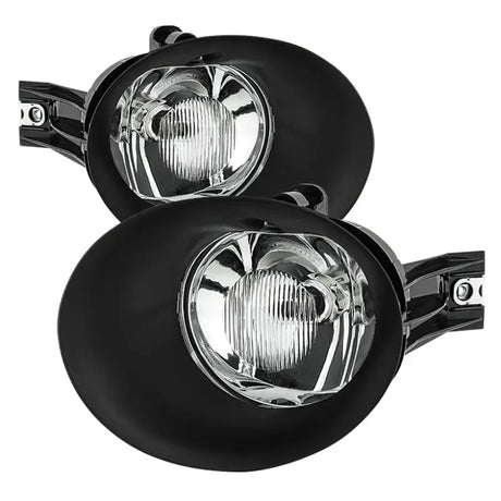 Pair of black OEM fog lights for Dodge Ram 02-08 with bulbs, clear lenses