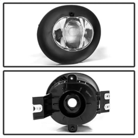 Black-rimmed fog light for Dodge Ram 02-08 OEM fog lights clear FL-DRAM02-C