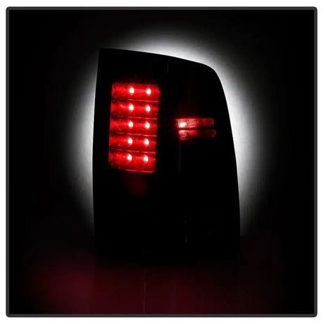 Illuminated dark taillight for Dodge Ram with LED tail lights upgrade, black finish