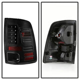 Black aftermarket LED Tail Lights for Dodge Ram 1500 09-18 and 2500/3500 10-18