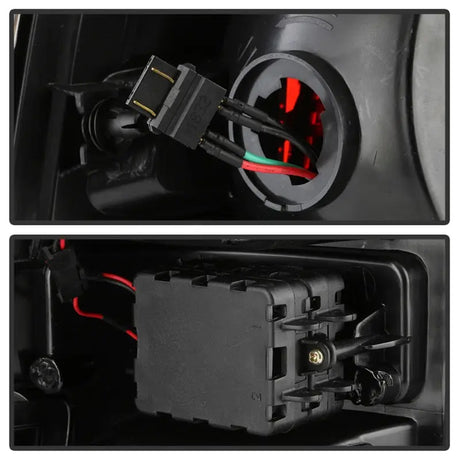 LED tail lights assembly for Dodge Ram 1500 09-18, black LED tail lights upgrade