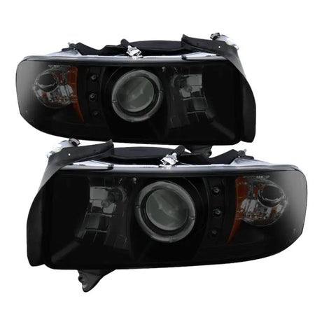 Spyder Dodge Ram 1500 94-01 Sport Projector Headlights LED Halo LED Blk Smke PRO-YD-DR94-HL-AM-BSM, OEM quality, designed for stock lights replacement, black smoke with LED Halo, RV, Automotive, Powersports, off-road, marine, exterior, truck accessories,interior,truck bed, rv parts, Truck & Automotive,Lights,AVADA - Best Sellers