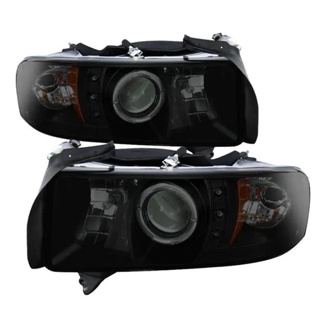 Spyder Dodge Ram 1500 94-01 Sport Projector Headlights LED Halo LED Black Smoke PRO-YD-DR94-HL-AM-BSM, designed for stock lights direct replacement, OEM standard quality, Truck & Automotive,Lights,AVADA - Best Sellers