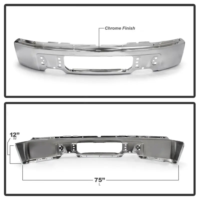 Spyder Ford F150 09-14 w/o Fog Light Hole Front Bumper - Chrome (OEM # 9L3Z17757A) - 9948473