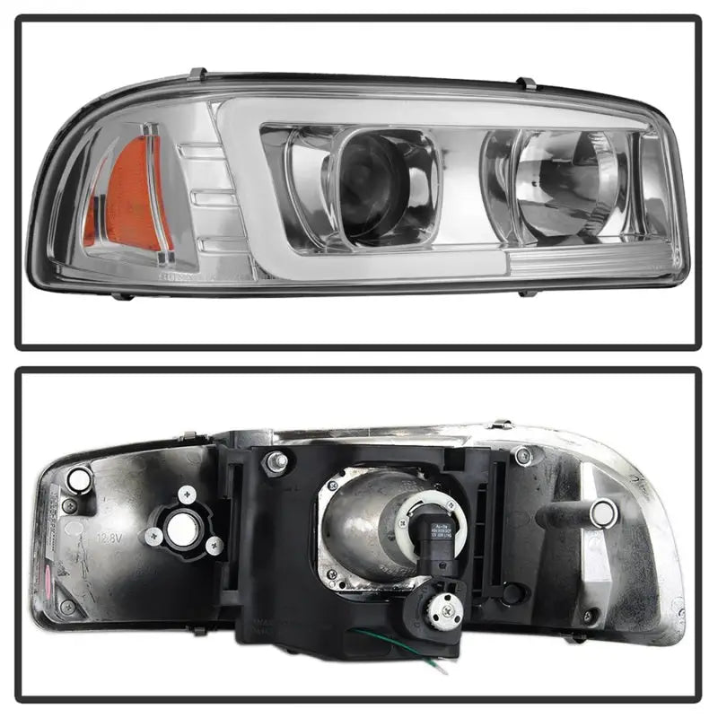 Spyder GMC Sierra 1500/2500/3500 99-06 V2 Projector Headlights - DRL - Chrome PRO-YD-CDE00V2-LB-C 