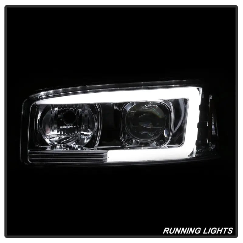 Spyder GMC Sierra 1500/2500/3500 99-06 V2 Projector Headlights - DRL - Chrome PRO-YD-CDE00V2-LB-C 