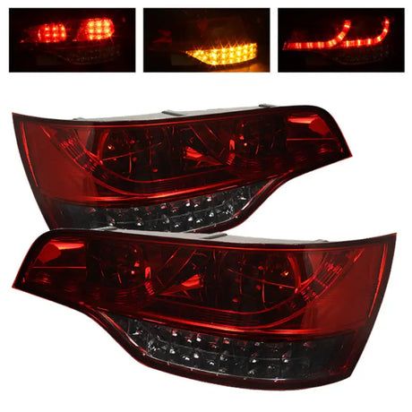 Red LED tail lights for GMC Sierra 19-20, stylish black LED tail lights upgrade
