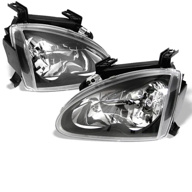 Black headlights for Honda Del Sol 93-97 Spyder HD-YD-HD93-BK replacement lights