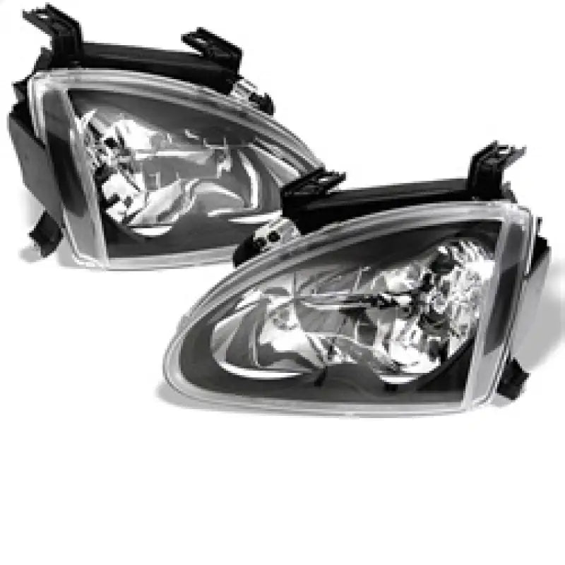 Black headlights for Honda Del Sol 93-97, crystal style fit for Del Sol projects