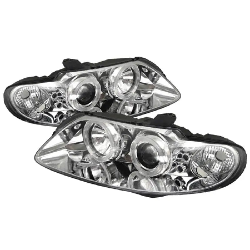 Spyder Pontiac GTO 04-06 Projector Headlights LED Halo Chrome High H1 Low PRO-YD-PGTO04-HL-C - Truck & Automotive