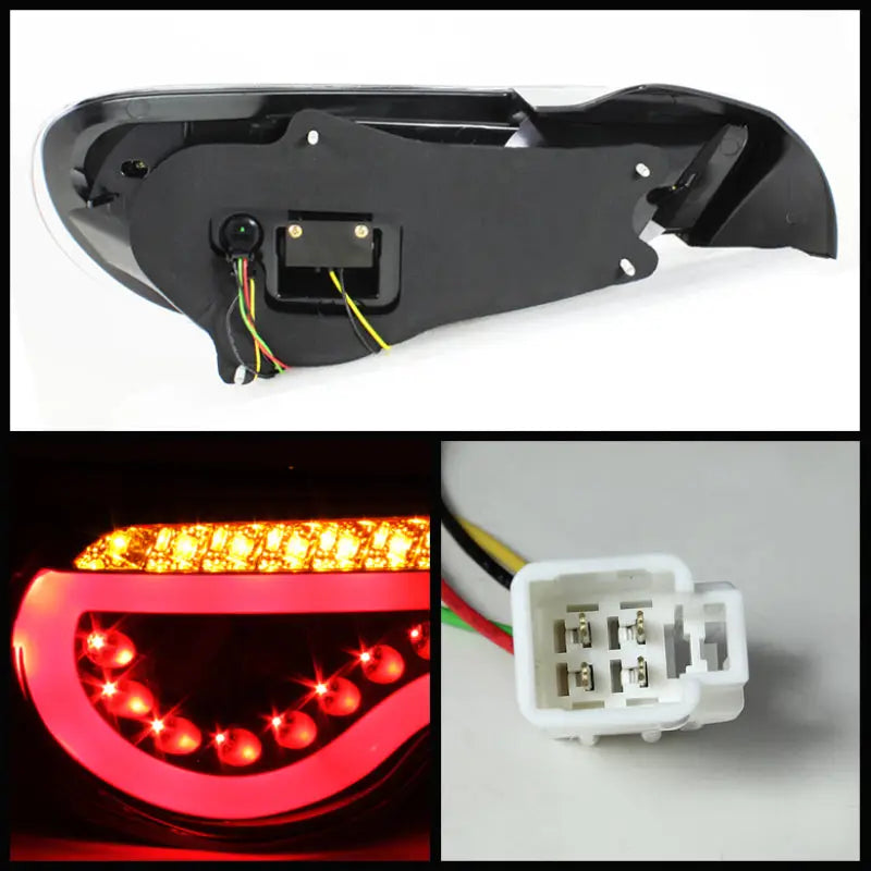 Spyder Scion FRS 12-14/Subaru BRZ 12-14 Light Bar LED Tail Lights Black ALT-YD-SFRS12-LBLED-BK - Truck & Automotive