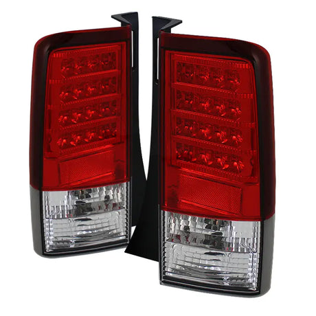 Spyder Scion XB 03-07 Version 2 LED Tail Lights Red Clear ALT-YD-TSXB03-LED-V2-RC - Truck & Automotive