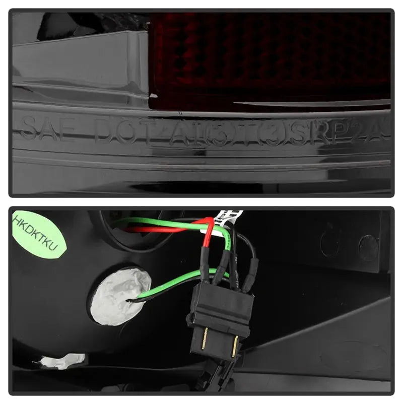 Black taillight assembly from Spyder for Toyota Tundra 07-13 LED tail lights smoke style
