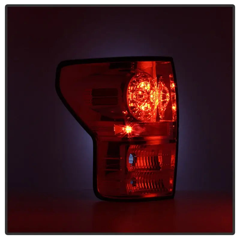 Illuminated red LED tail lights for Toyota Tundra 07-13 Spyder Smoke ALT-YD-TTU07